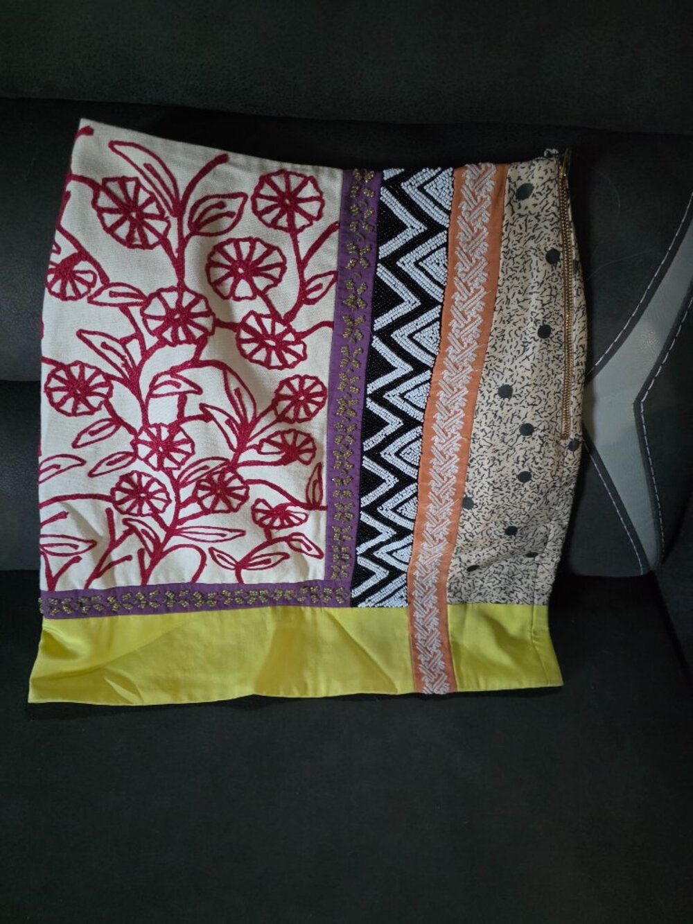 Anthropologie Leifnotes "Brimming Borders" skirt